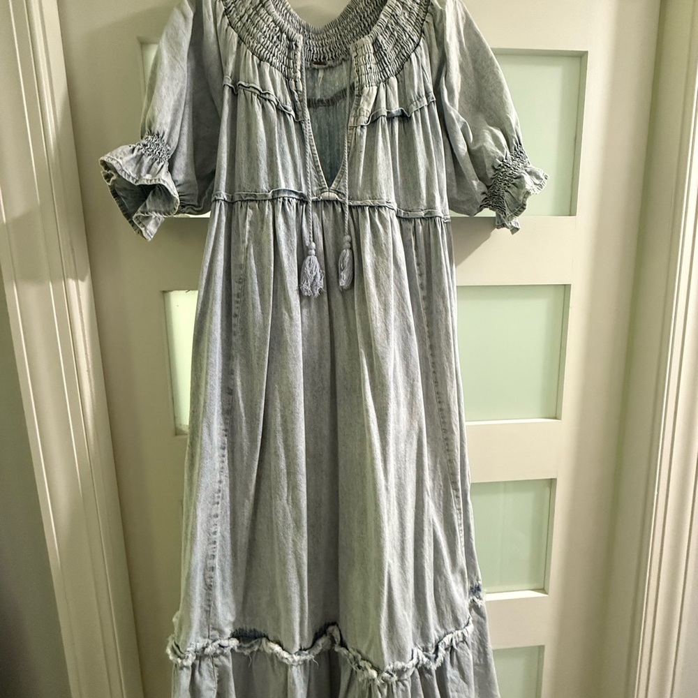 Free People Denim Maxi Dress